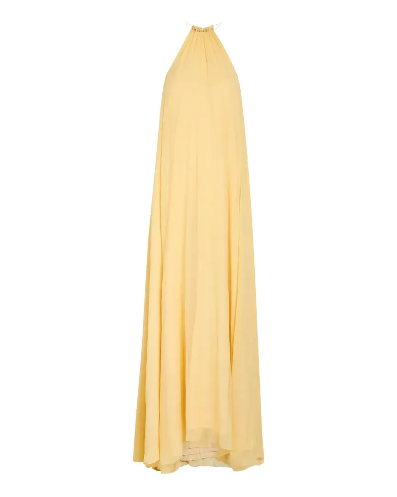 Delos Luna pleated halterneck dress - Gelb Gelb