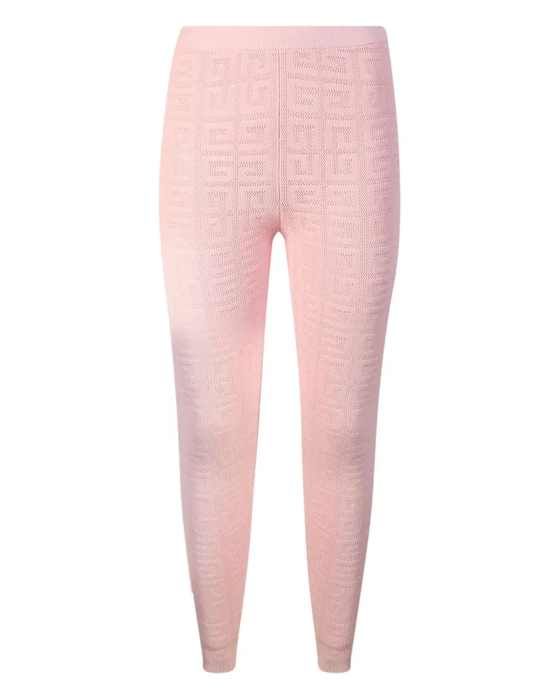 Givenchy Jacquard-Leggings mit Logo - Rosa Rosa