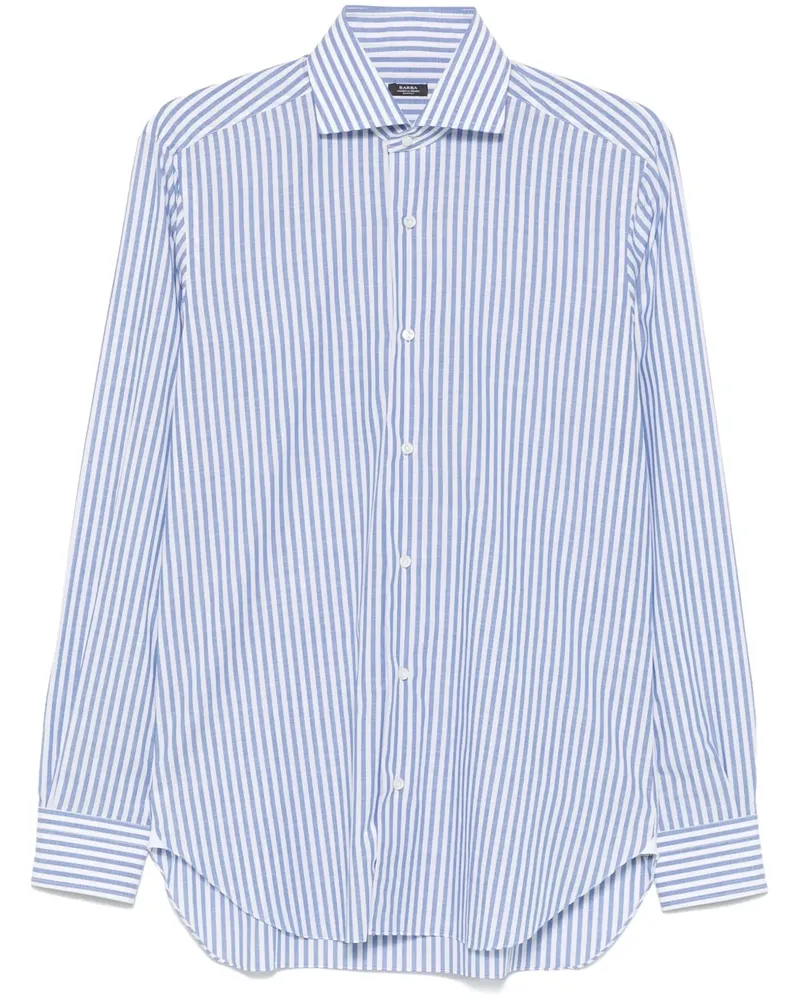 BARBA Gestreiftes Hemd - Blau Blau