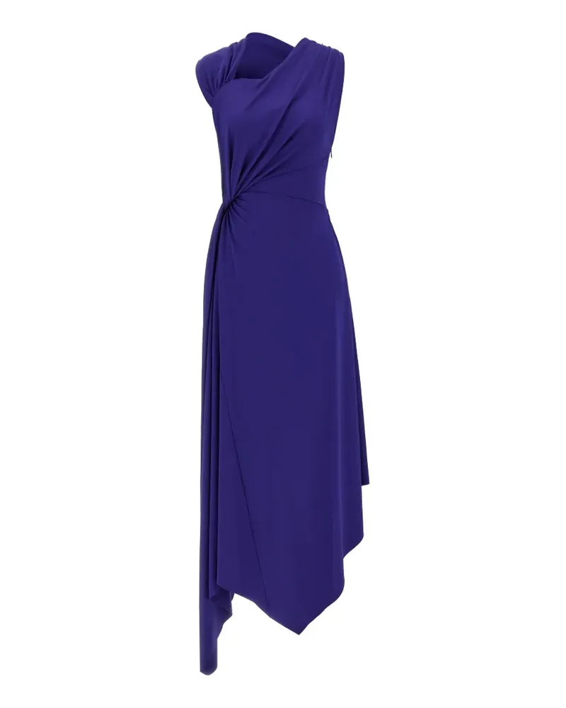 Victoria Beckham asymmetrical-necklineasymmetric dress - Blau Blau