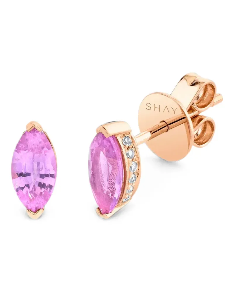 SHAY logo-detail sapphire and diamond earrings - Rosa Rosa