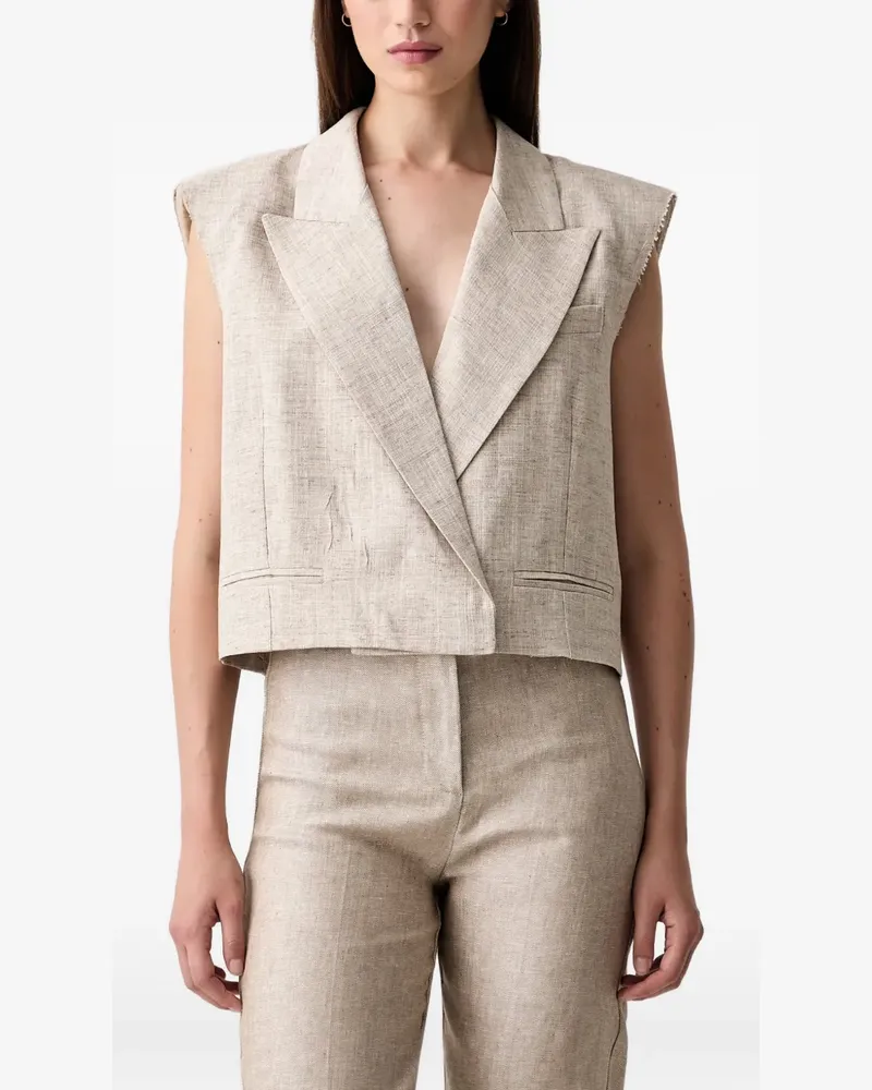 VICOLO peak-lapels vest - Nude Nude