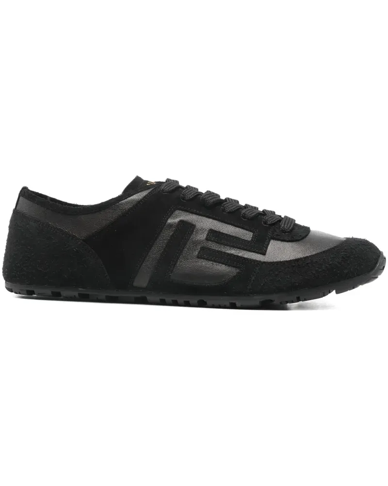 Balmain logo panelled sneakers - Schwarz Schwarz