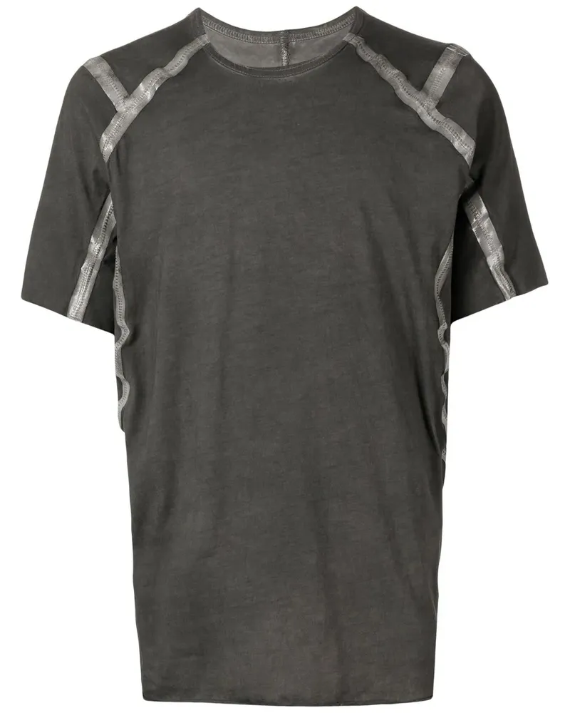 Isaac Sellam T-Shirt mit Tapes - Grau Grau