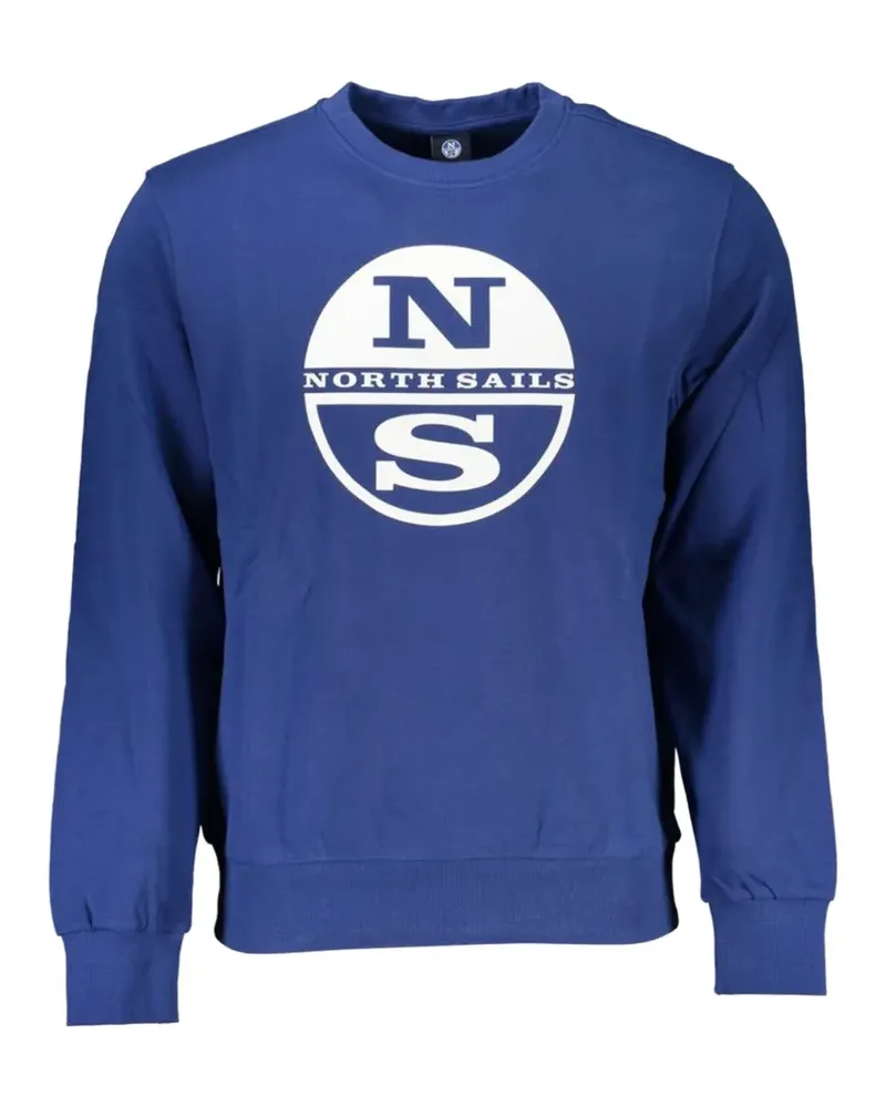 North Sails logo-print crew neck sweatshirt - Blau Blau
