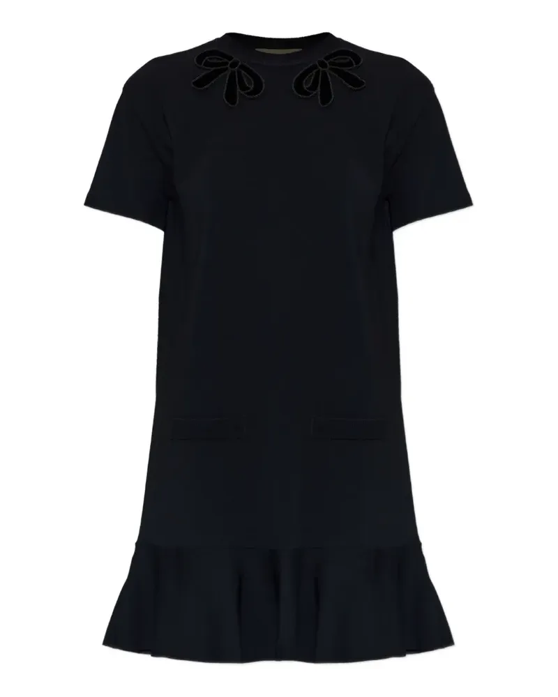Valentino Garavani Gestricktes Minikleid mit Schleife - Schwarz Schwarz