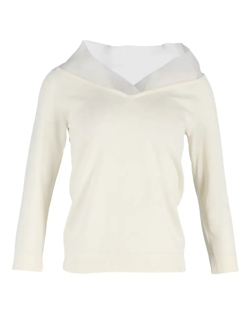 Max Mara Pullover mit V-Ausschnitt - Nude Nude