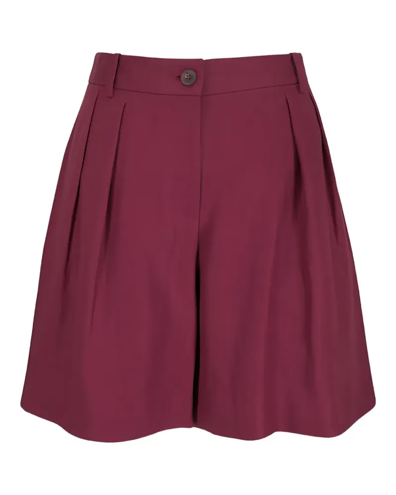 Lafayette148 Park pleated linen shorts - Rosa Rosa