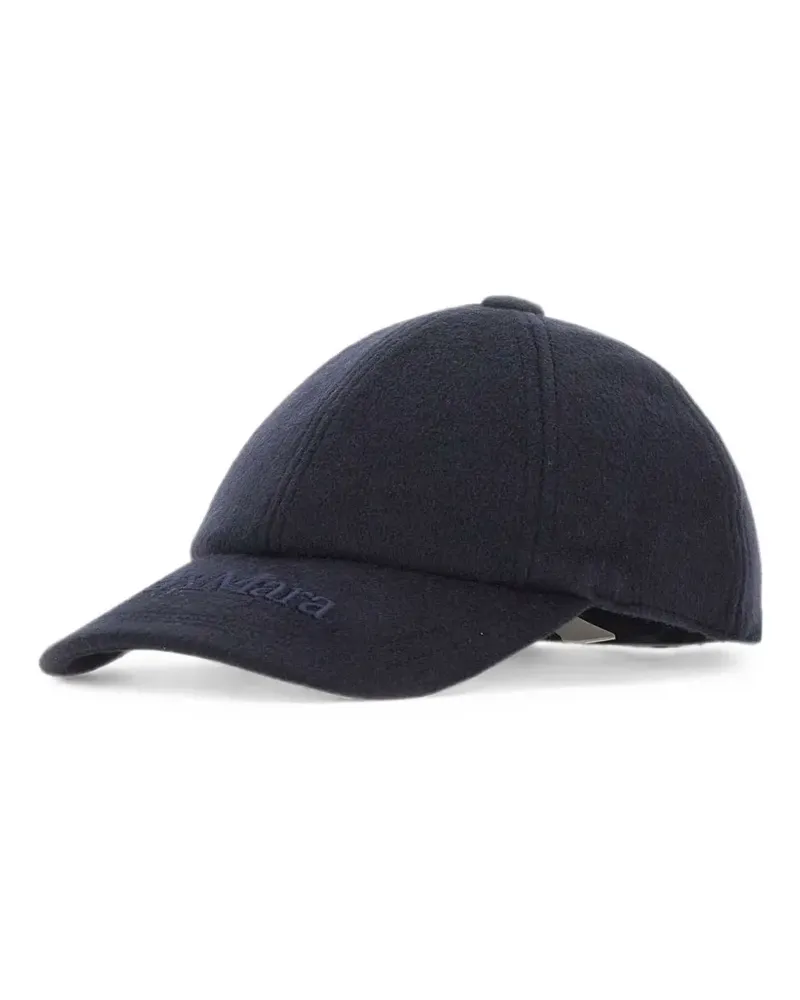 Max Mara Lancia logo-embroidered cashmere baseball cap - Blau Blau