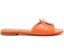 Sandalen mit Zierschnalle - Orange