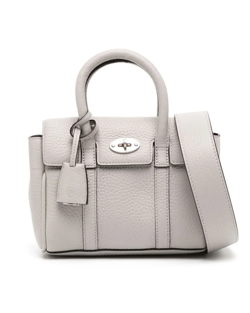 Mulberry Mini Bayswater Handtasche Grau