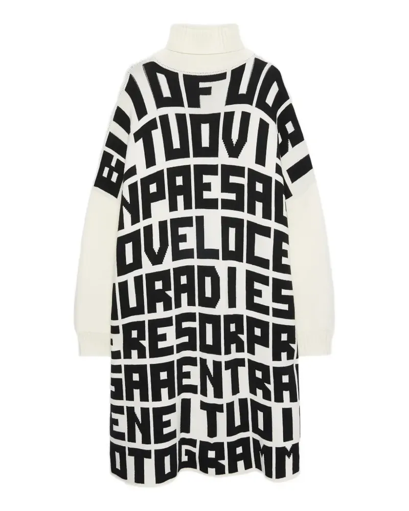MSGM x Caterina Frongia Midikleid mit Rollkragen - Weiß Weiß