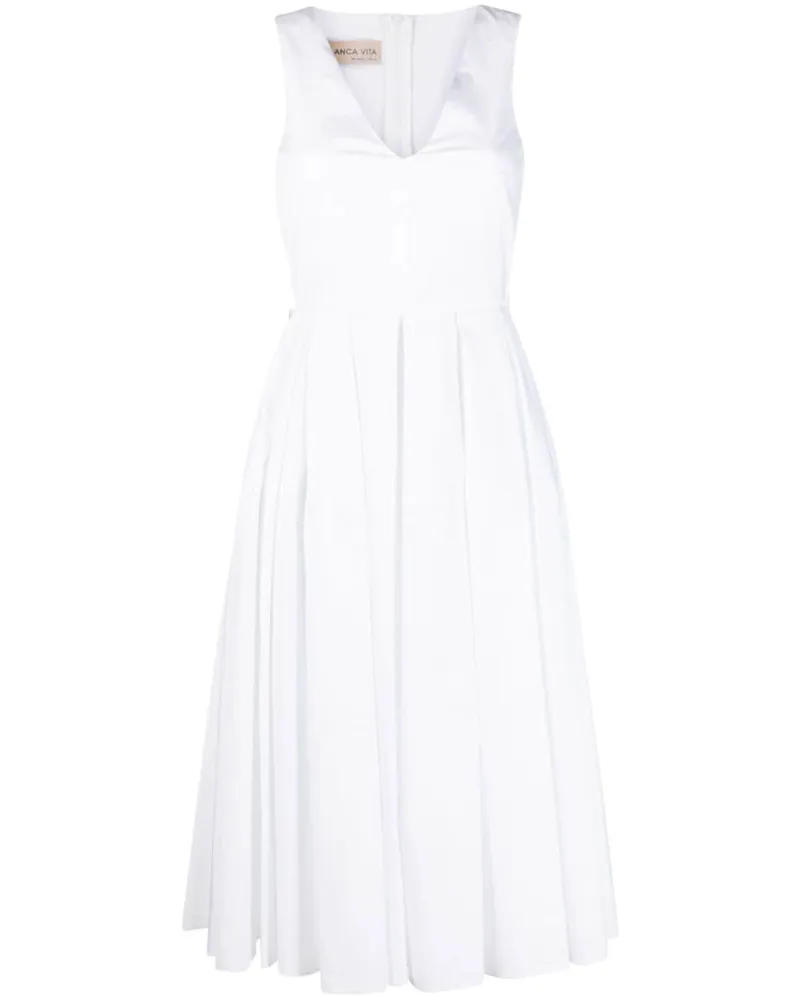 Blanca Trägerkleid mit V-Ausschnitt - Weiß Weiß