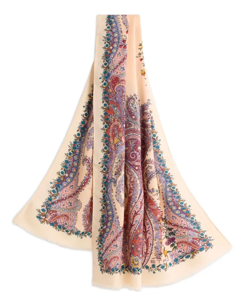 Etro Schal mit floralem Paisley-Print - Nude Nude