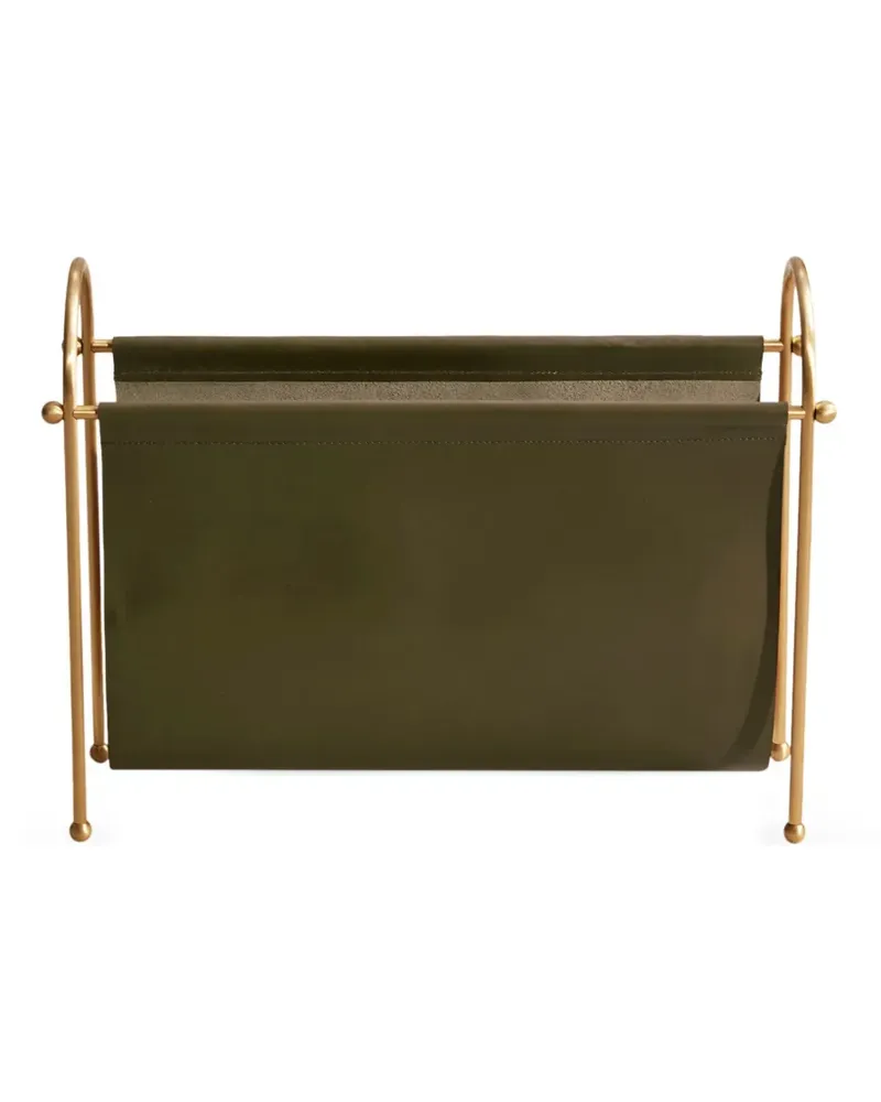 Soho Home Meard Zeitschriftenständer aus Leder - Grün Grün