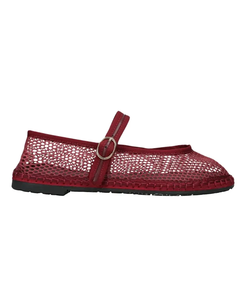FLABELUS Isabella buckle-strap ballet flats - Rot Rot
