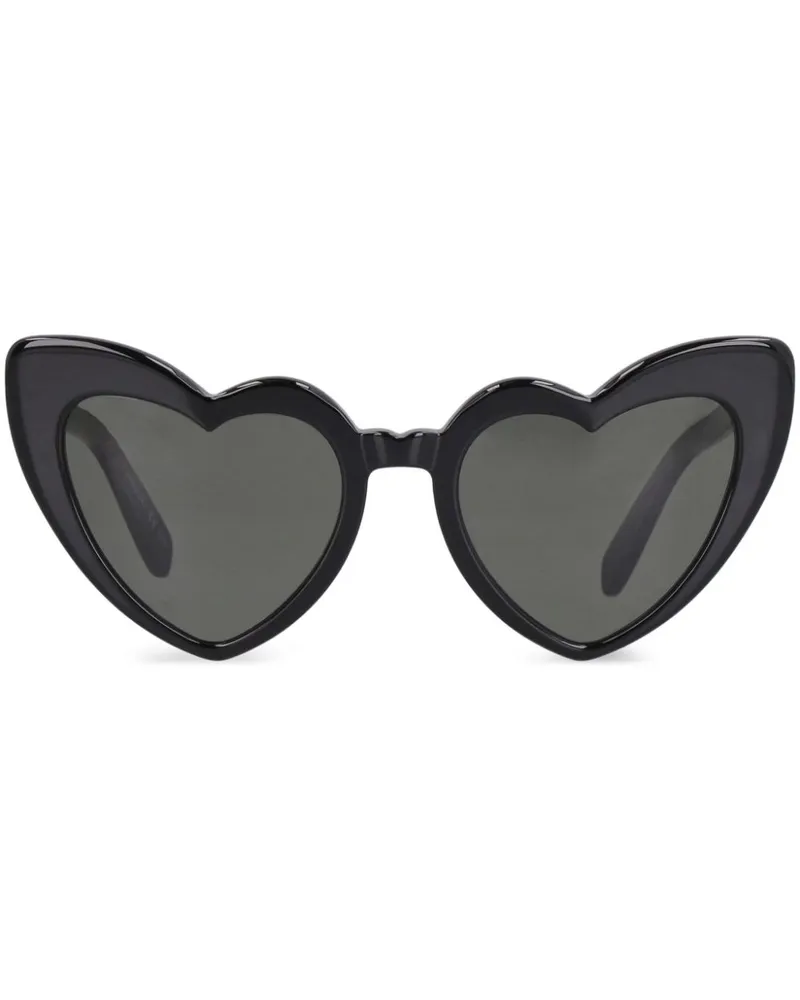 Saint Laurent Sonnenbrille mit Gläsern in Herzform - Schwarz Schwarz