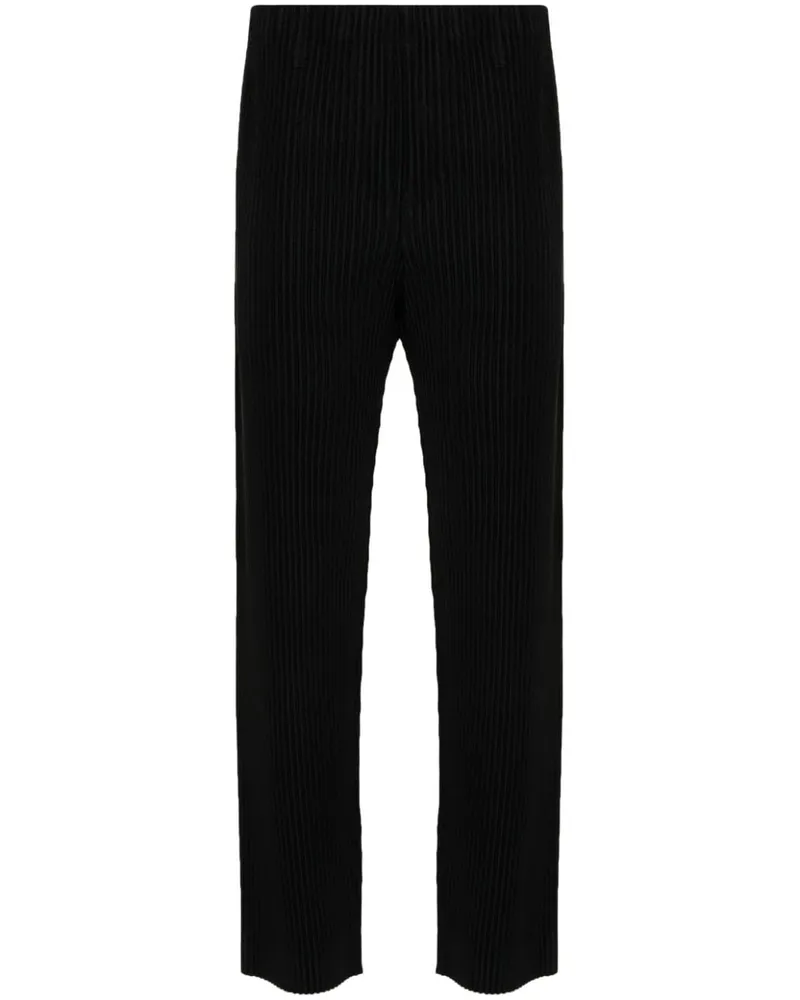 Issey Miyake Basic Hose mit schmalem Schnitt - Schwarz Schwarz