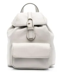 Furla Flow Rucksack aus Leder Grau