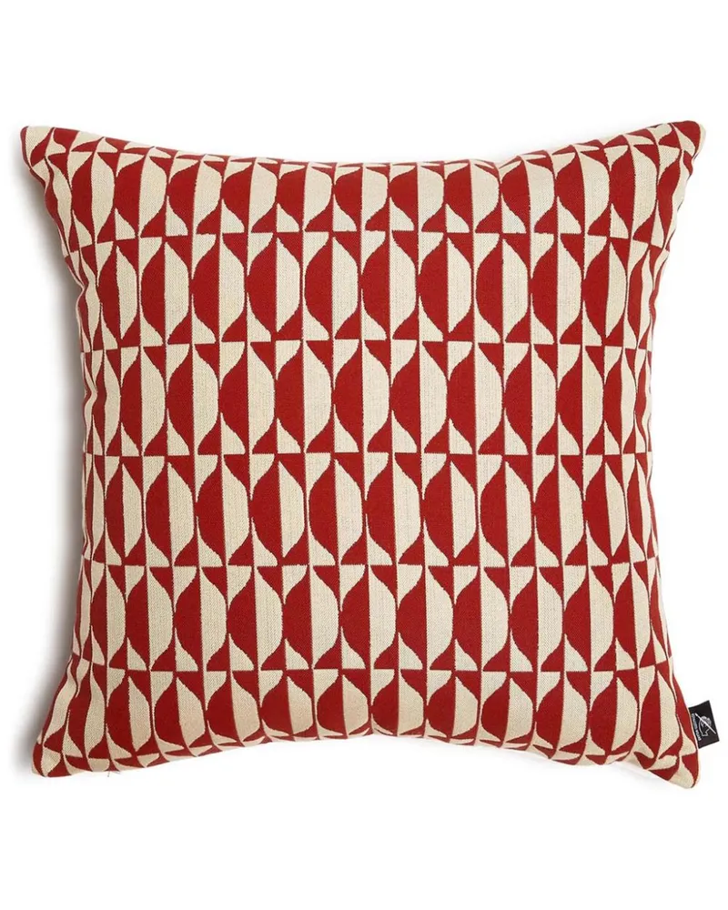 Fornasetti Losanghe Kissen mit geometrischem Muster Rot