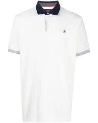 Hackett Poloshirt mit Logo-Stickerei Weiß