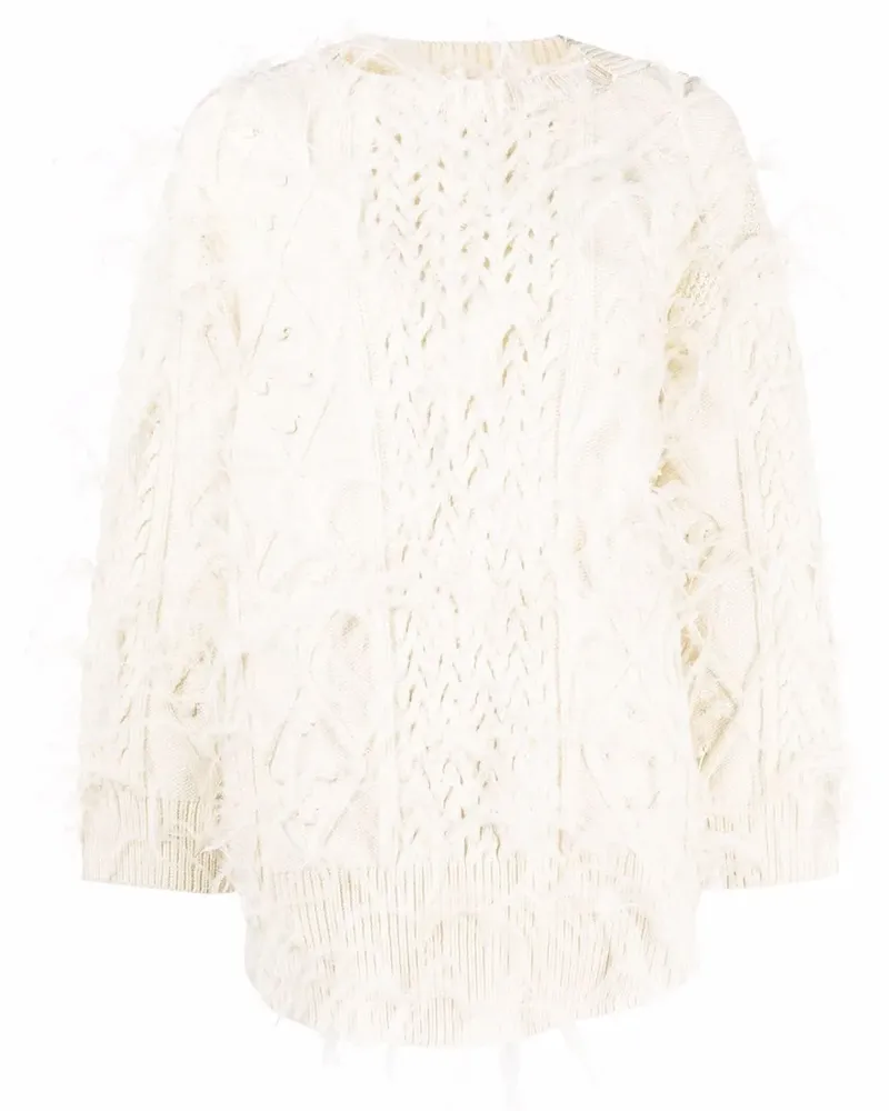 Valentino Garavani Pullover mit Federn - Nude Nude