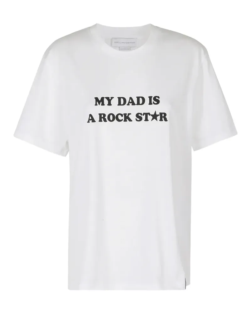 Stella McCartney T-Shirt mit Slogan-Print - Weiß Weiß