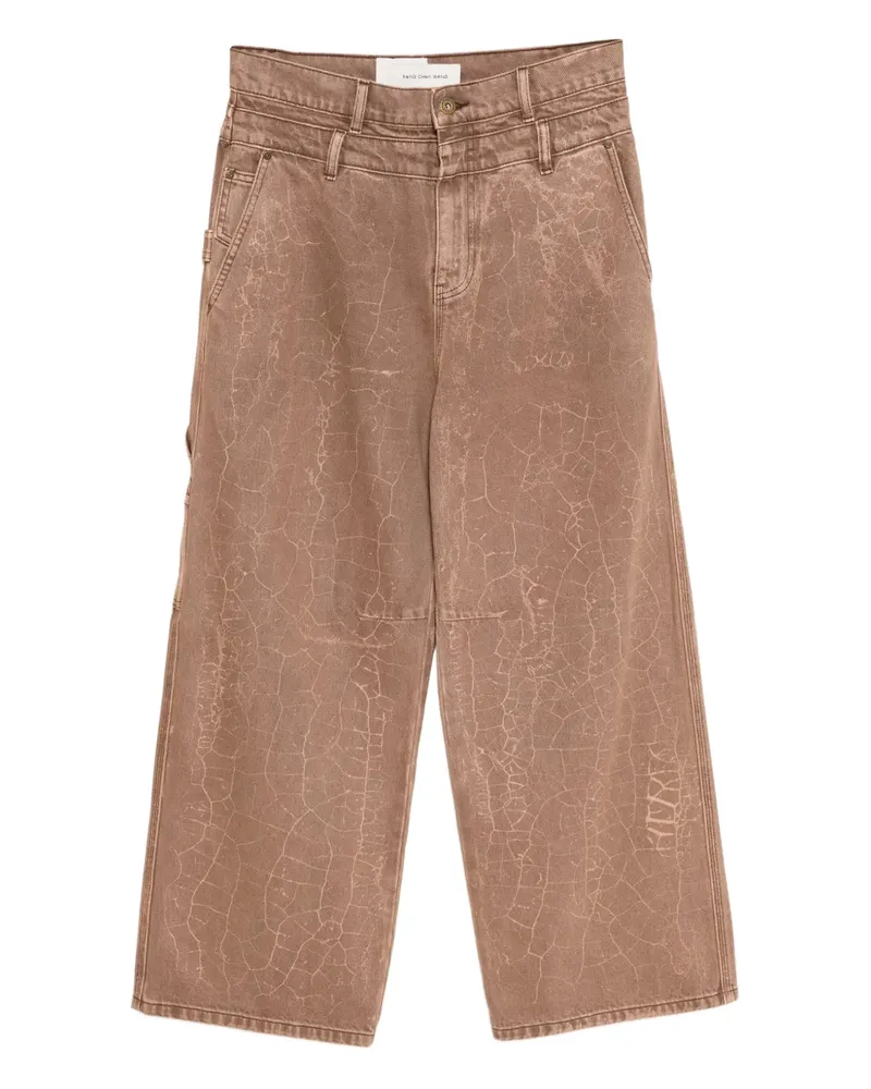 Feng Chen Wang Jeans mit Riss-Print - Braun Braun