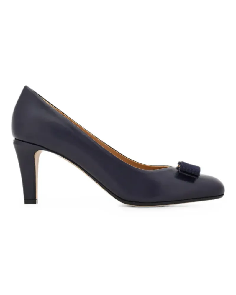 Ferragamo Pumps mit Vara-Schleife - Blau Blau