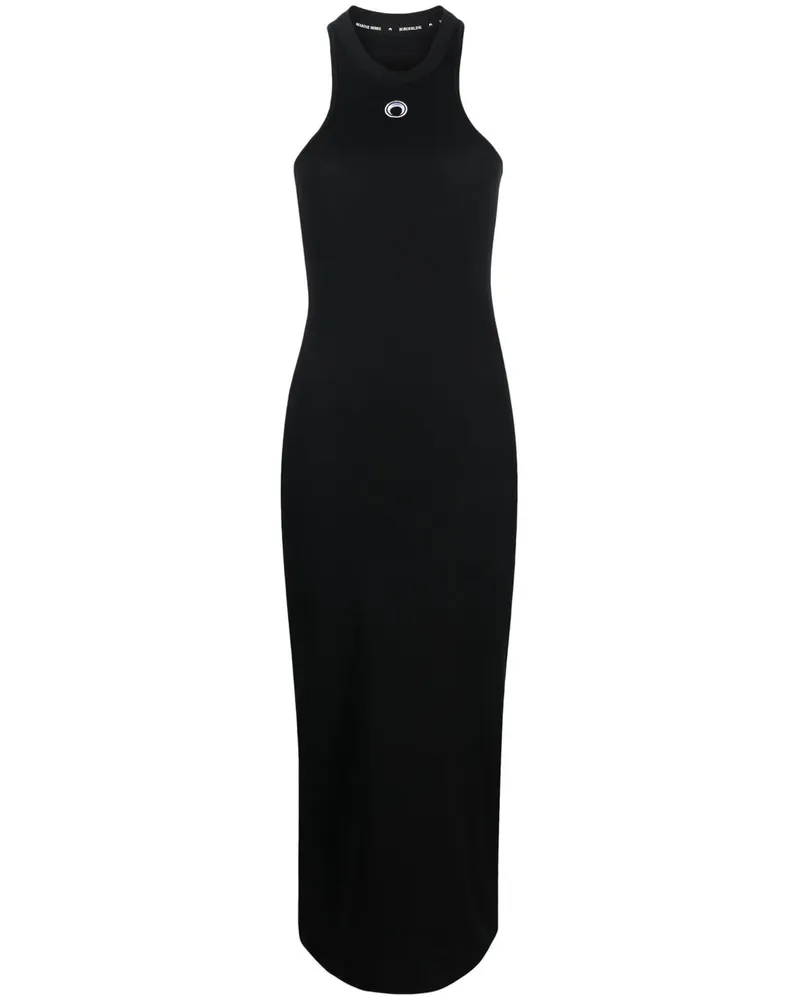 Marine Serre Ärmelloses Crescent Moon Kleid - Schwarz Schwarz