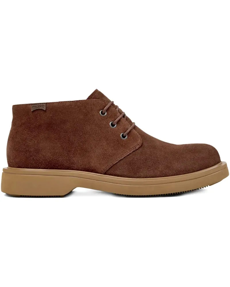 Camper Normal Schnürstiefel aus Wildleder - Braun Braun