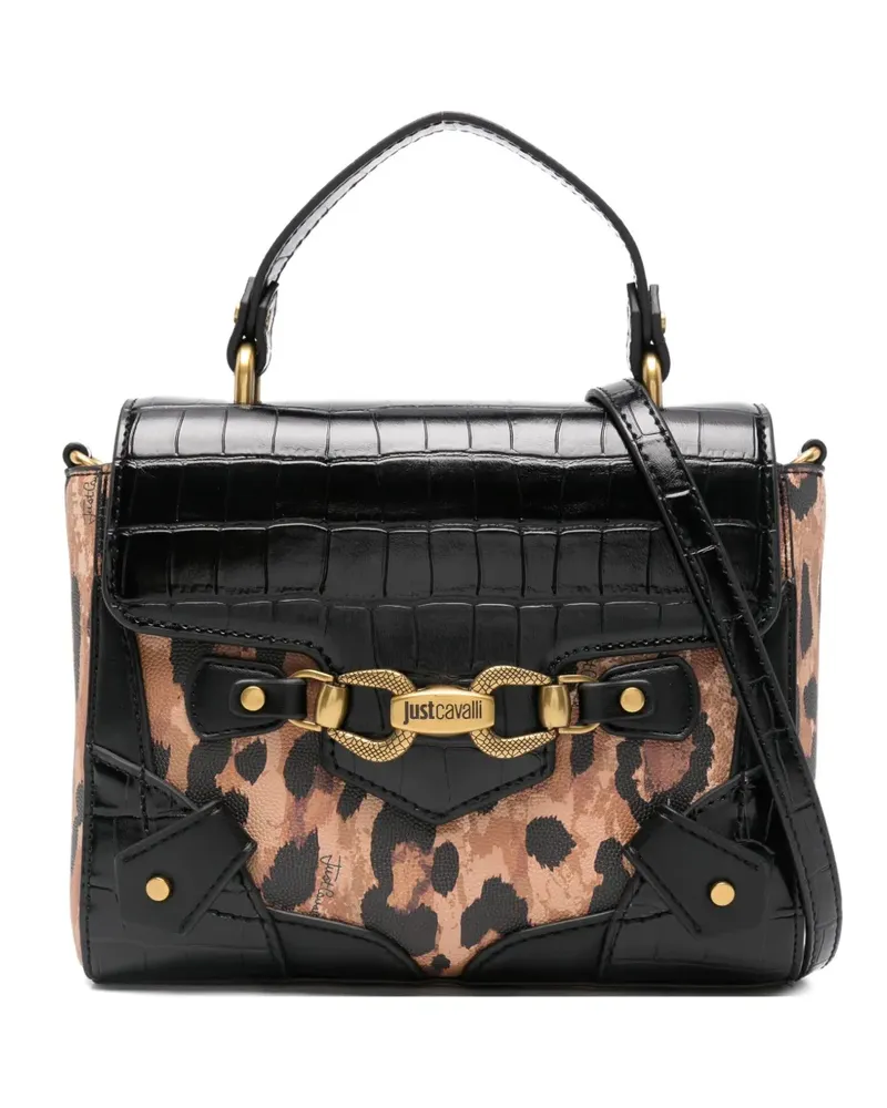 Just Cavalli Shopper mit Leoparden-Print - Schwarz Schwarz