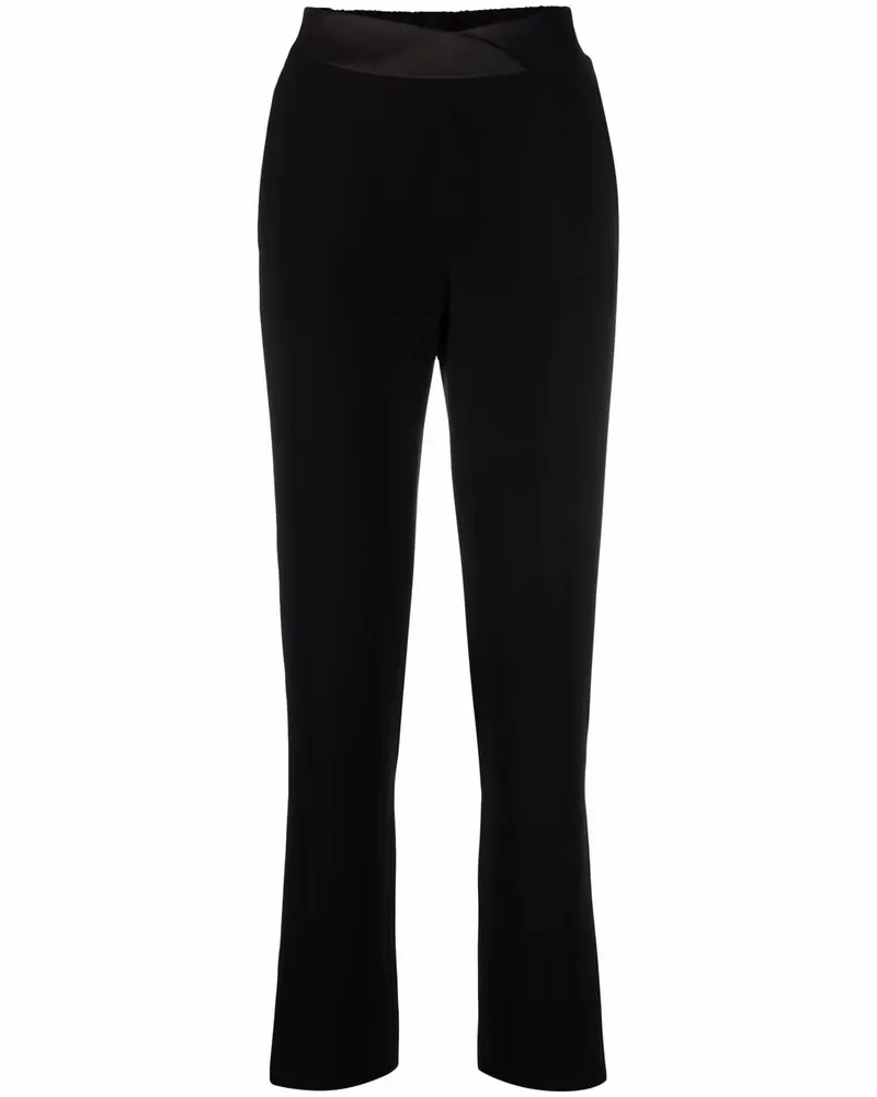 Emporio Armani High-Waist-Hose mit geradem Bein - Schwarz Schwarz