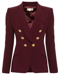 Elisabetta Franchi Doppelreihiger Blazer aus Krepp Rot