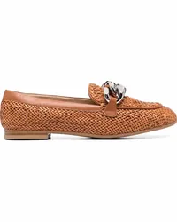 Casadei Loafer aus Leder Braun