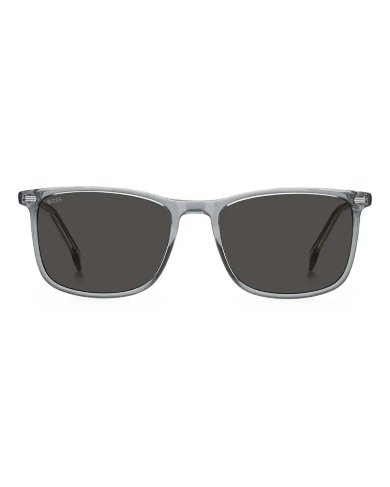 HUGO BOSS Sonnenbrille mit eckigem Gestell - Grau Grau
