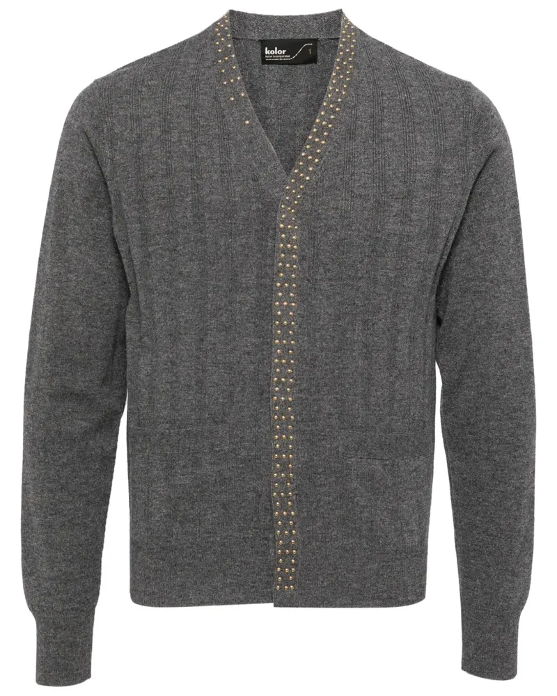 kolor Cardigan mit Nietenverzierung - Grau Grau