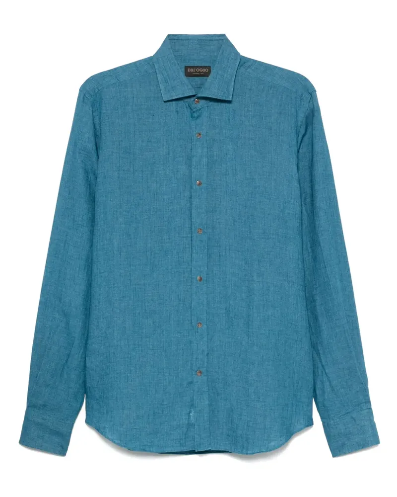 Dell'oglio Hemd aus Leinen - Blau Blau