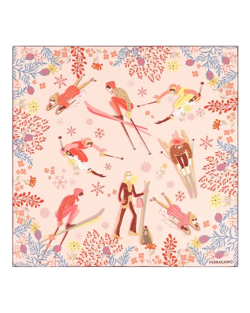 Ferragamo silk scarf - Rosa Rosa