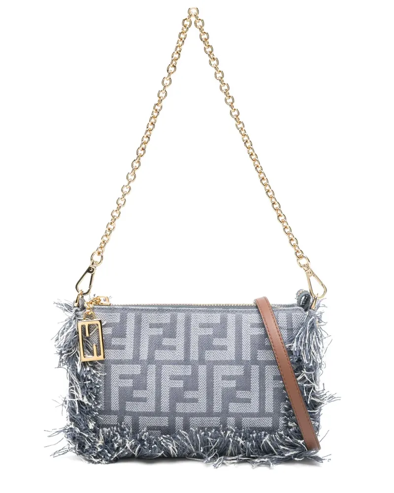 Fendi Baguette Schultertasche - Blau Blau
