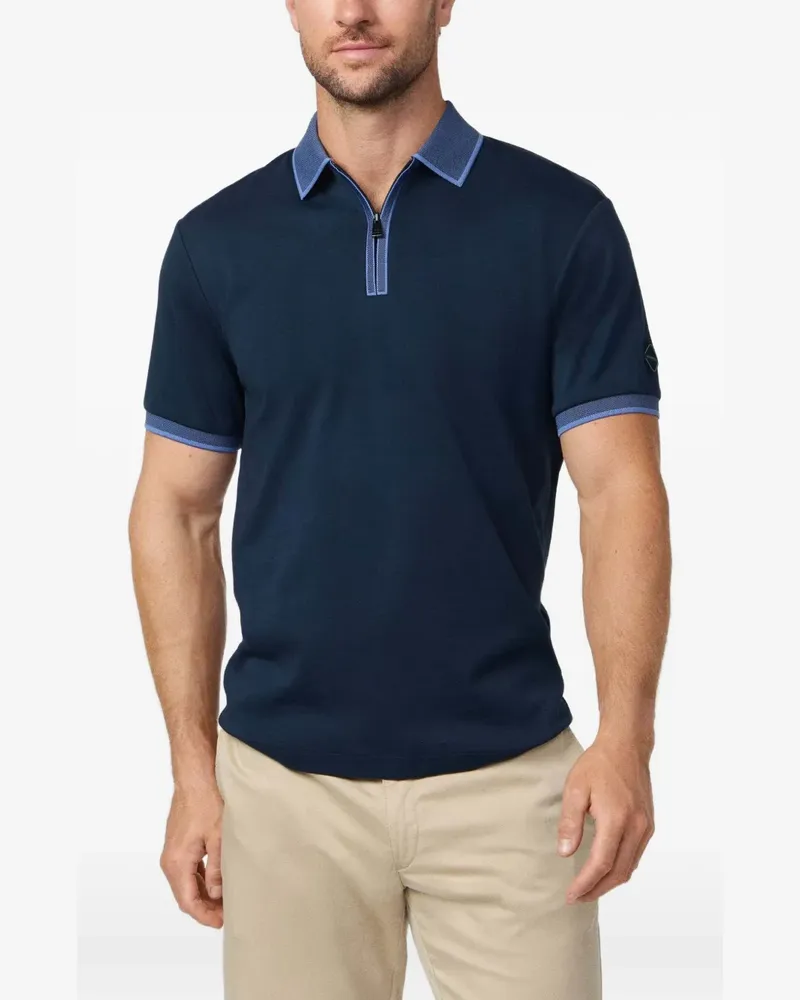 Hackett Poloshirt mit Reißverschluss - Blau Blau
