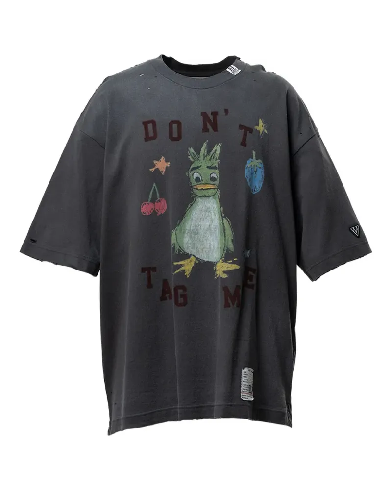 MIHARAYASUHIRO Leon T-Shirt mit Print - Grau Grau