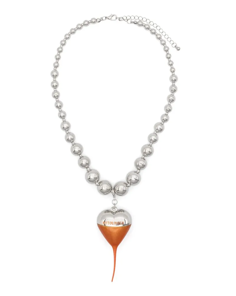 OTTOLINGER Otto Heart Halskette - SILVER TANGERINE Silver