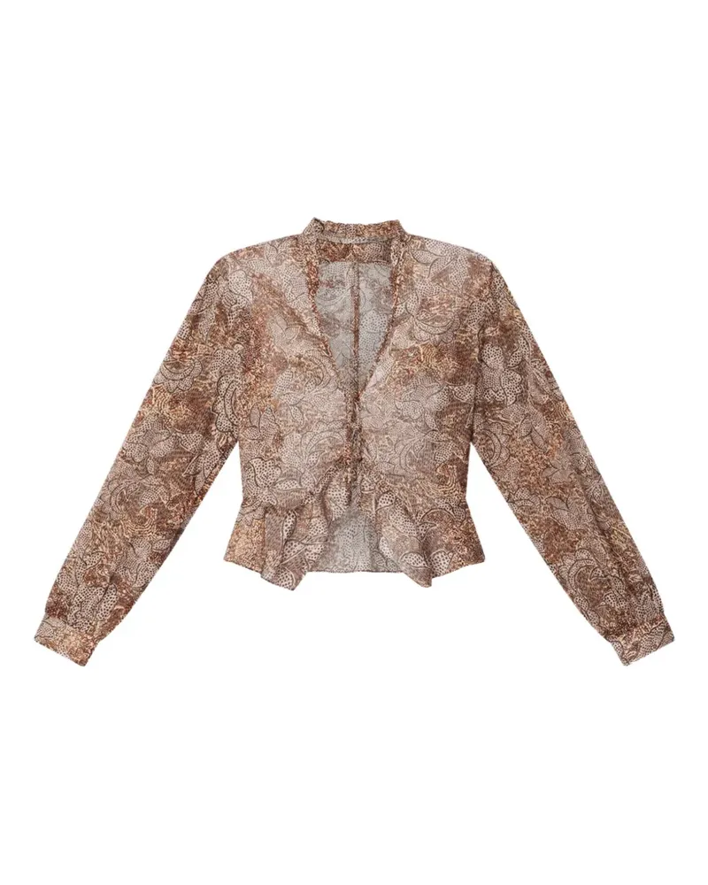 Isabel Marant Celeny Bluse mit Blumenmuster - Nude Nude