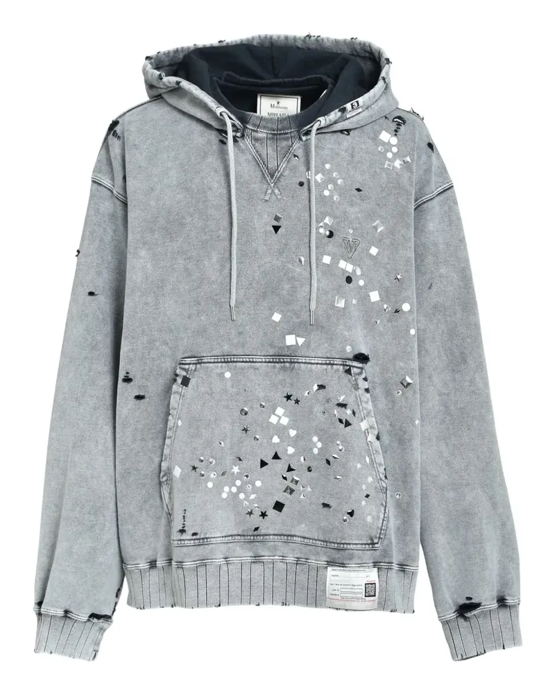 MIHARAYASUHIRO distressed hoodie - Grau Grau