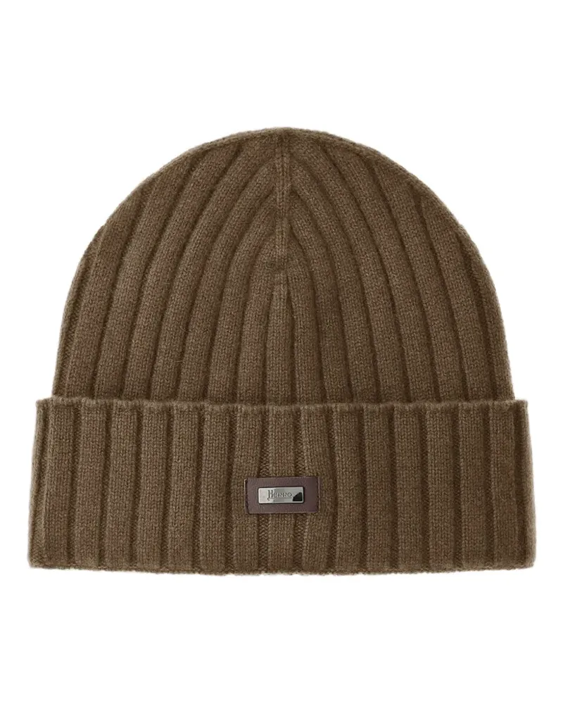 Herno Gerippte Beanie - Grün Grün