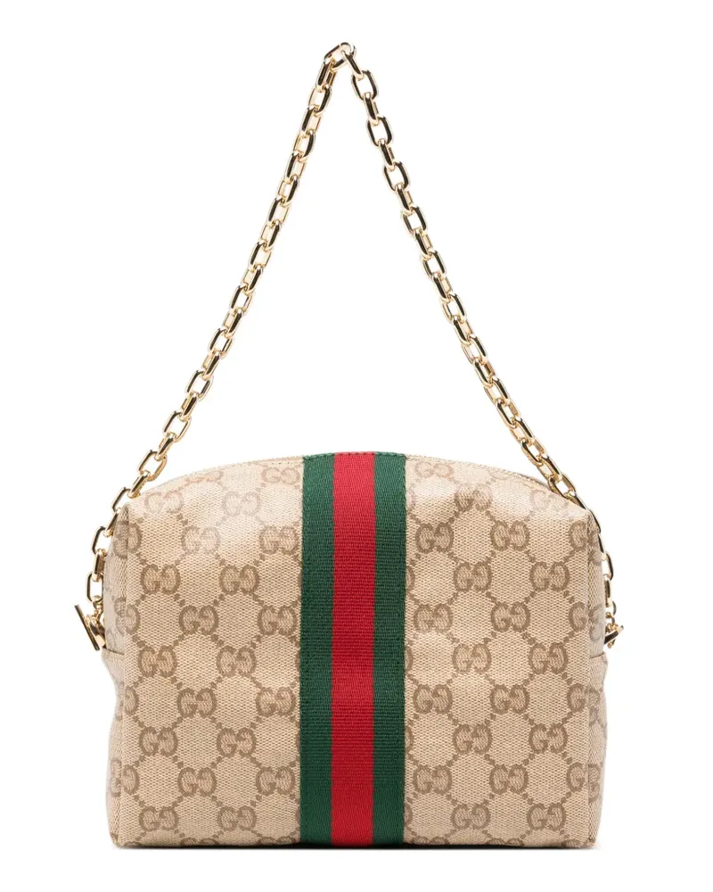 Gucci Clutch aus GG Supreme - Nude Nude