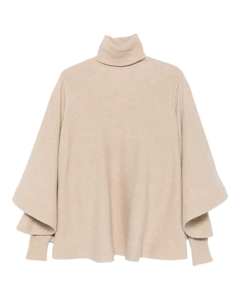 Jacquemus Fiocco draped-sleeve sweater - Nude Nude