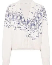 Philosophy Di Lorenzo Serafini Geknöpfter Cardigan mit Blumen-Print Nude