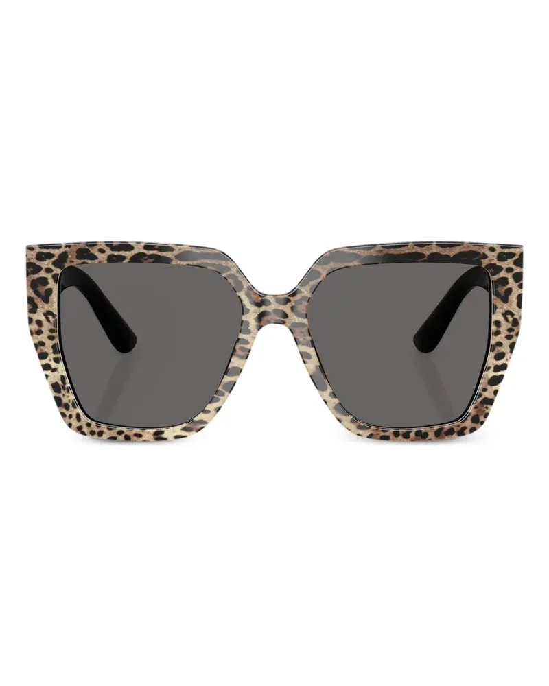 Dolce & Gabbana Sonnenbrille mit Leopardenmuster - Nude Nude